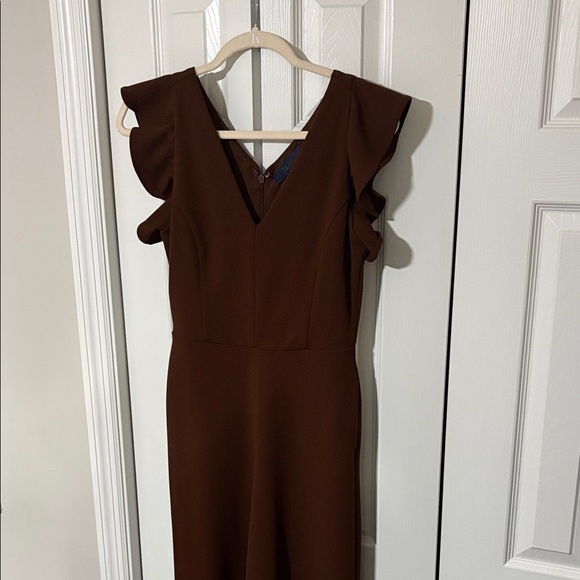 RACHEL Rachel Roy Pants - RACHEL Rachel Roy Brown Ruffled Jumpsuit Small